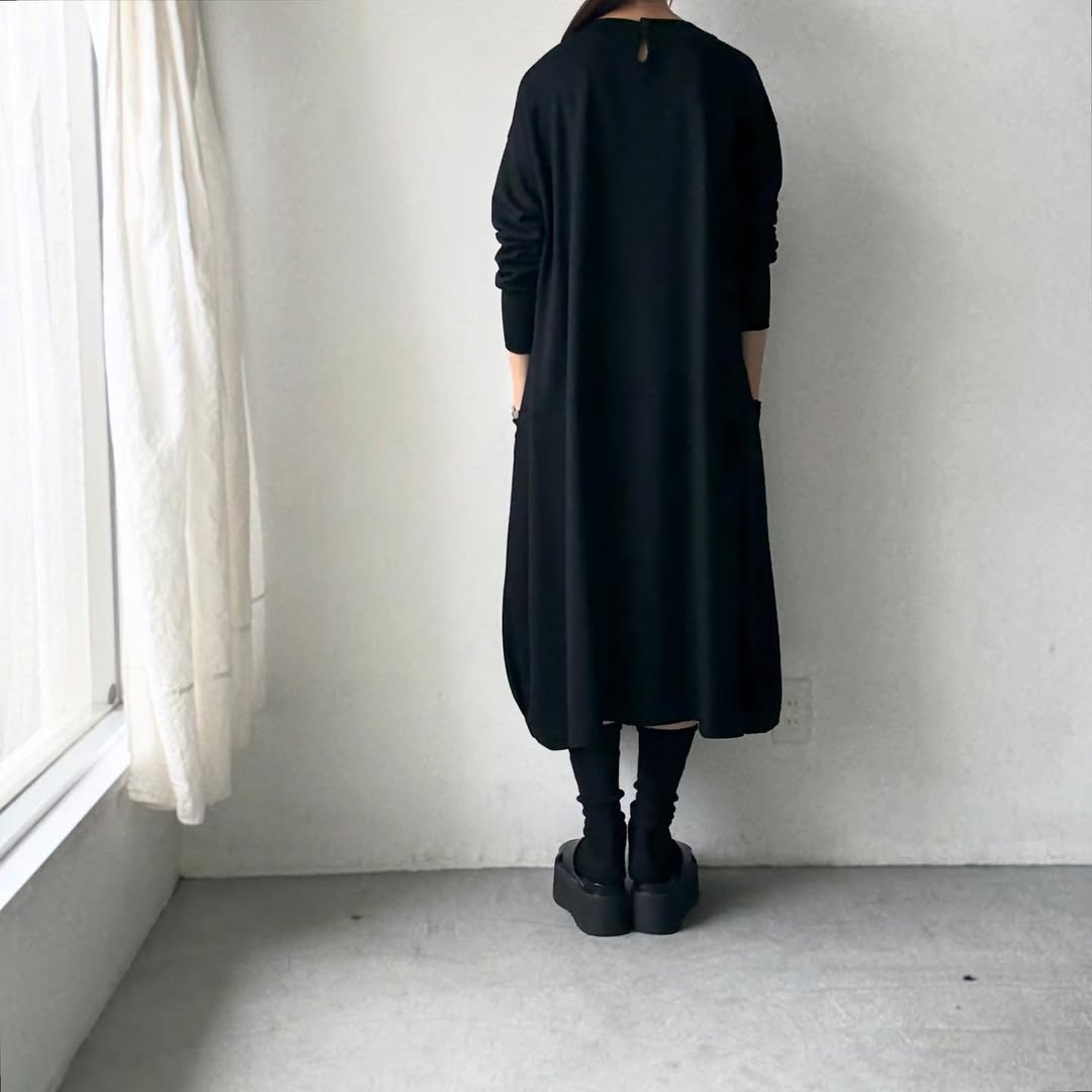 atelier naruse  スムースウールコクーンワンピース　size1