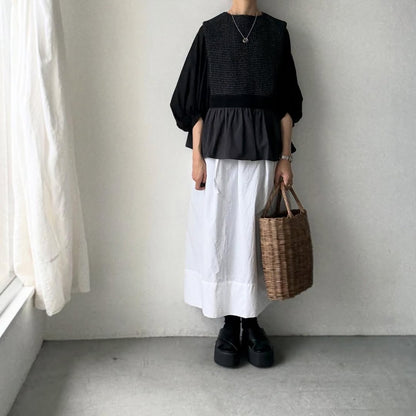 MAGALI  ピンドットツイードヴィンテージジレ