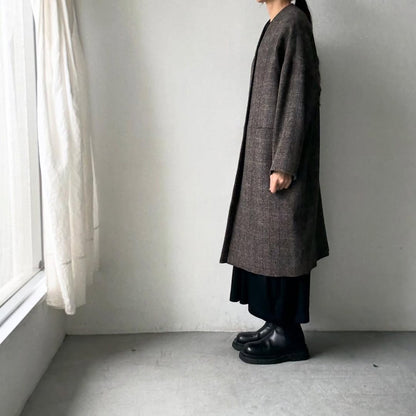 atelier naruse ハリスツイードウールコクーンコート