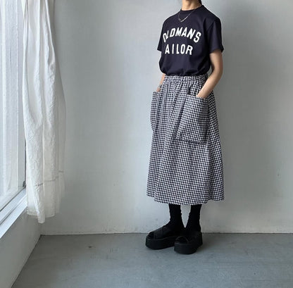 OLDMANS TAILOR OMTラバープリント半袖Tシャツ　ネイビー