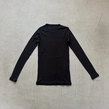 ゴーシュ  強撚フライス長袖Tシャツ　　ブラック