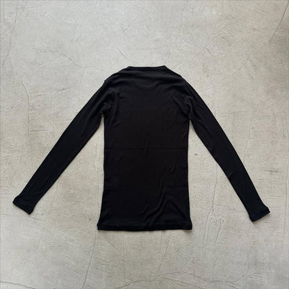 ゴーシュ  強撚フライス長袖Tシャツ　　ブラック