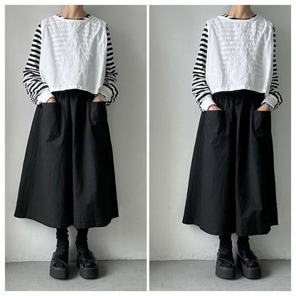 atelier naruse  コットンカットインポケットスカート　