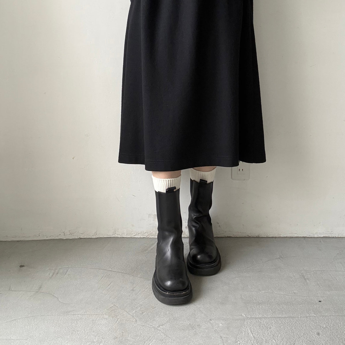homspun  コットンウールハイソックス