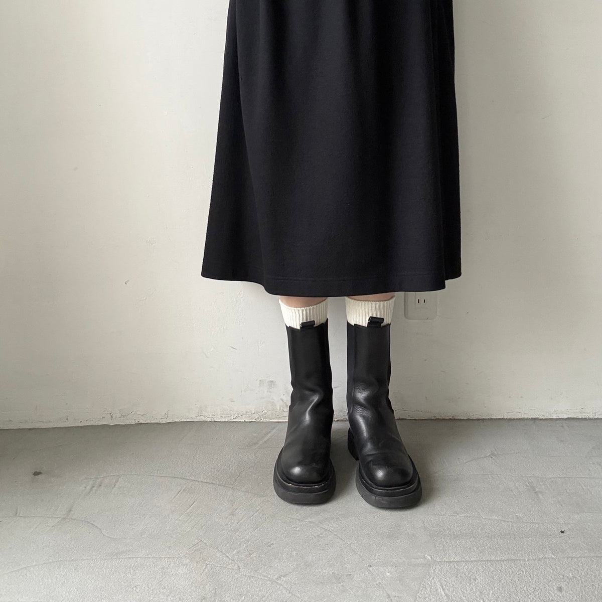 homspun  コットンウールハイソックス