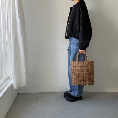 TENNE HANDCRAFTED MODERN カシミアウールブルゾン　ブラック