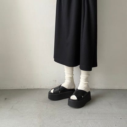 homspun  コットンウールハイソックス