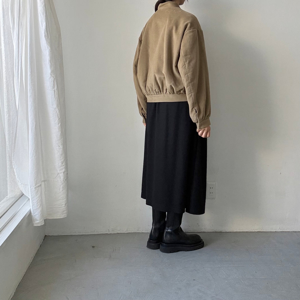 TENNE HANDCRAFTED MODERN  ブリスベンモスモールスキンコットンパデッドブルゾン