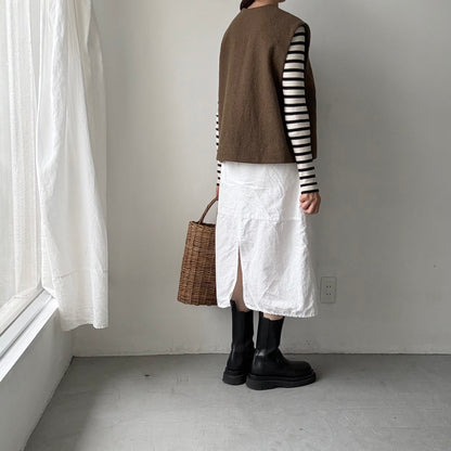 atelier d'antan  Grecoウールベスト　ブラウン