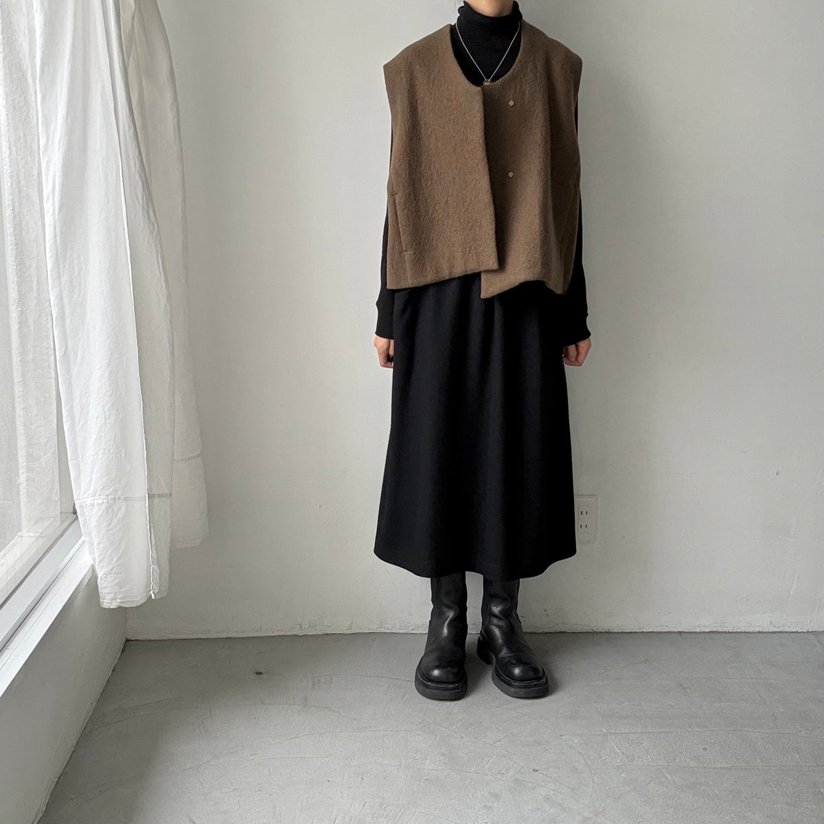 atelier d'antan  Grecoウールベスト　ブラウン