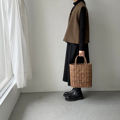 atelier d'antan  Grecoウールベスト　ブラウン