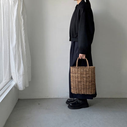 TENNE HANDCRAFTED MODERN カシミアウールブルゾン　ブラック