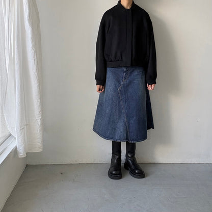 TENNE HANDCRAFTED MODERN カシミアウールブルゾン　ブラック
