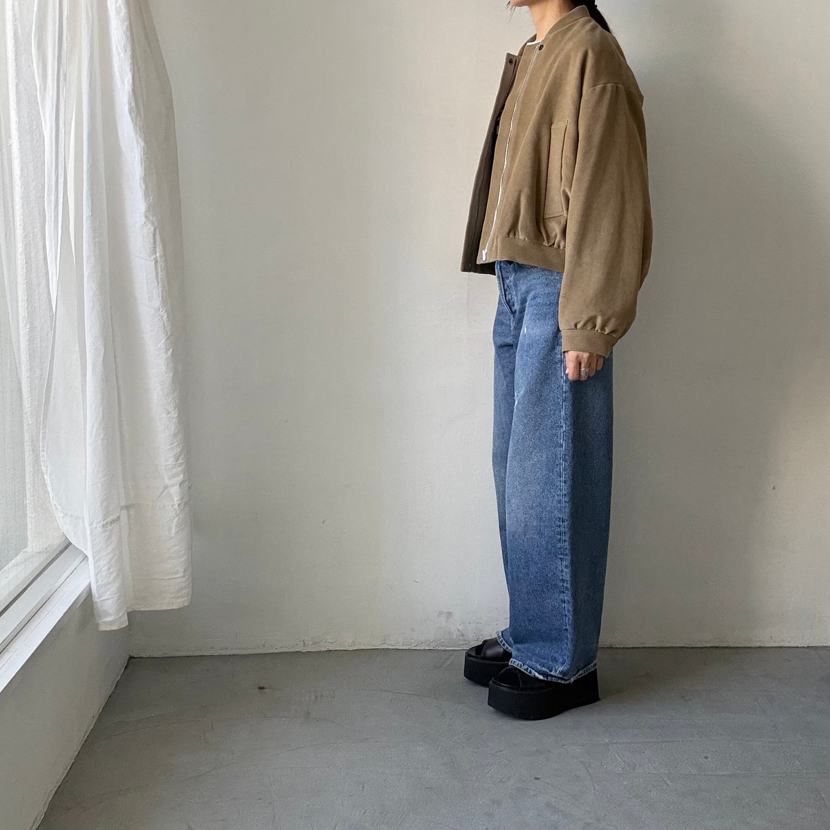 TENNE HANDCRAFTED MODERN  ブリスベンモスモールスキンコットンパデッドブルゾン