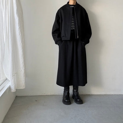 TENNE HANDCRAFTED MODERN カシミアウールブルゾン　ブラック
