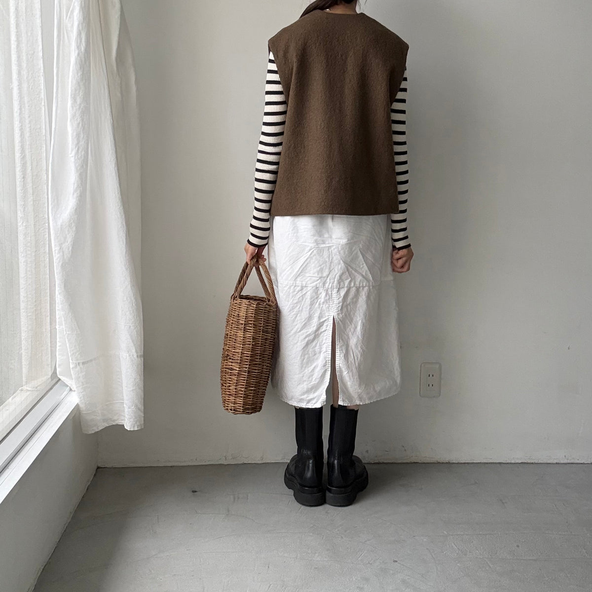 atelier d'antan  Grecoウールベスト　ブラウン