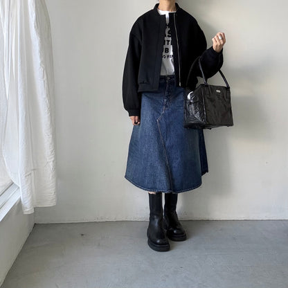 TENNE HANDCRAFTED MODERN カシミアウールブルゾン　ブラック