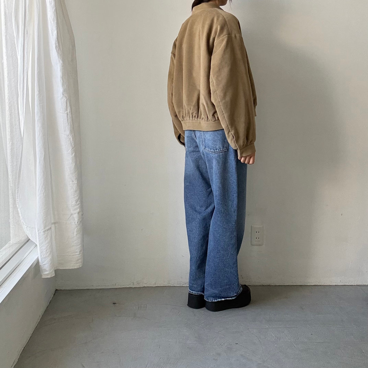 TENNE HANDCRAFTED MODERN  ブリスベンモスモールスキンコットンパデッドブルゾン