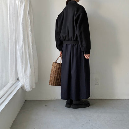 TENNE HANDCRAFTED MODERN カシミアウールブルゾン　ブラック