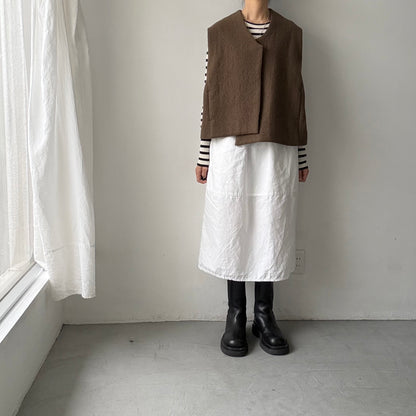 atelier d'antan  Grecoウールベスト　ブラウン