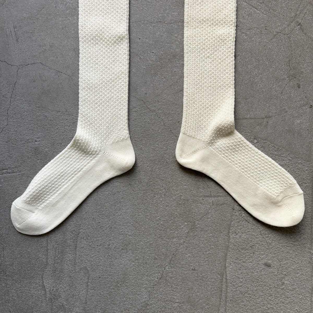homspun  コットンウールハイソックス