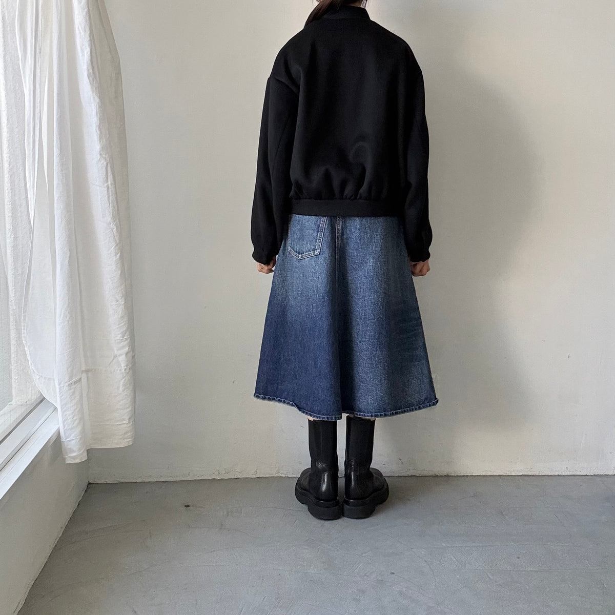 TENNE HANDCRAFTED MODERN カシミアウールブルゾン　ブラック