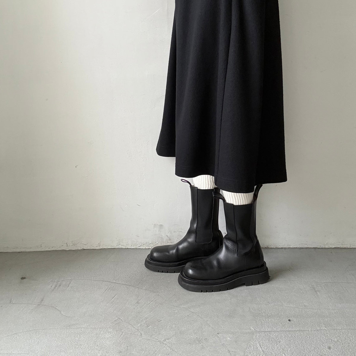 homspun  コットンウールハイソックス
