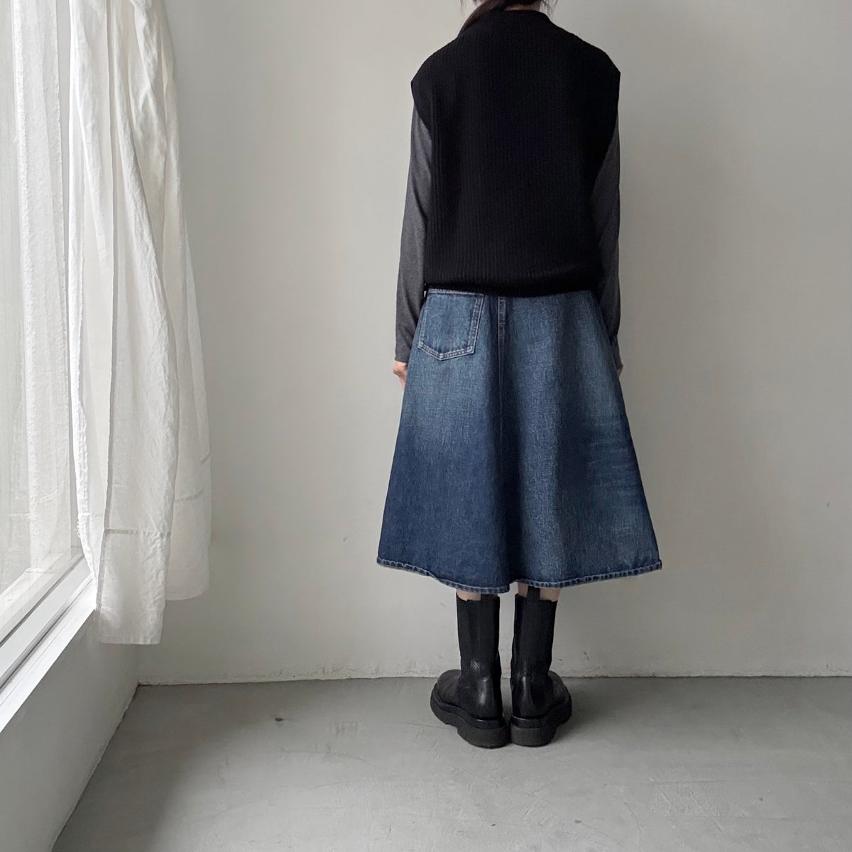 as it is.畦編みベスト