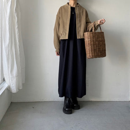 TENNE HANDCRAFTED MODERN  ブリスベンモスモールスキンコットンパデッドブルゾン