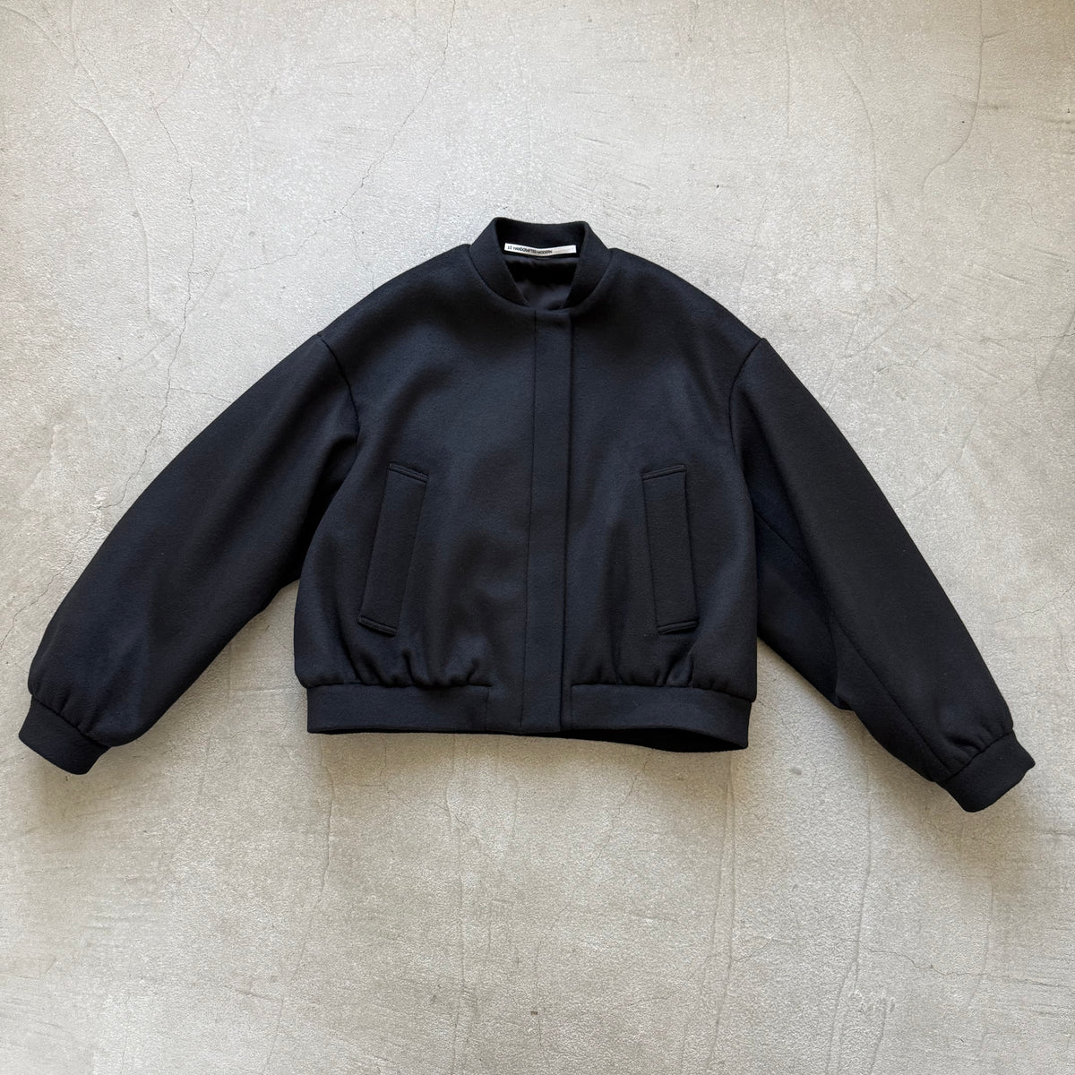 TENNE HANDCRAFTED MODERN カシミアウールブルゾン　ブラック